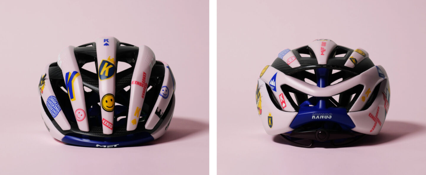 KXNGS x MET 02 helmet front and rear view