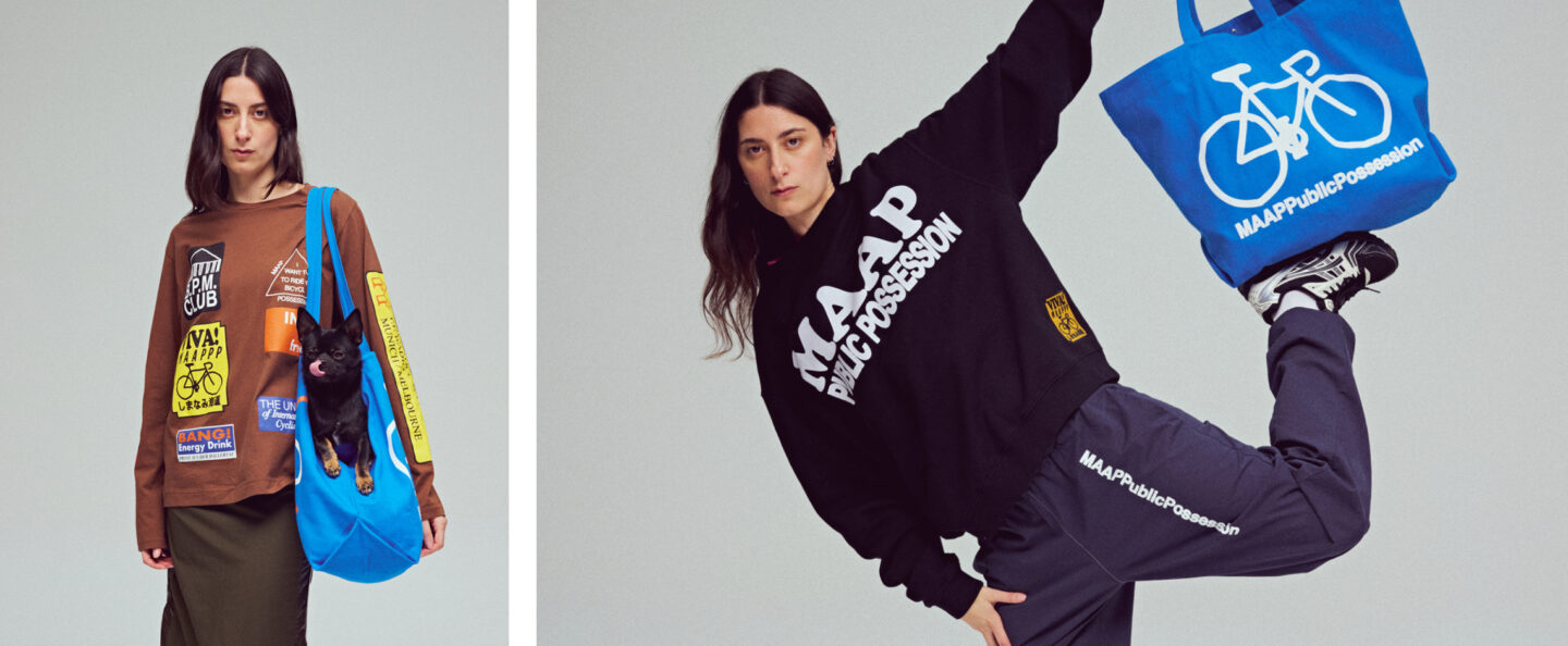 MAAP x Public Possession Oversized Tote Bag with model